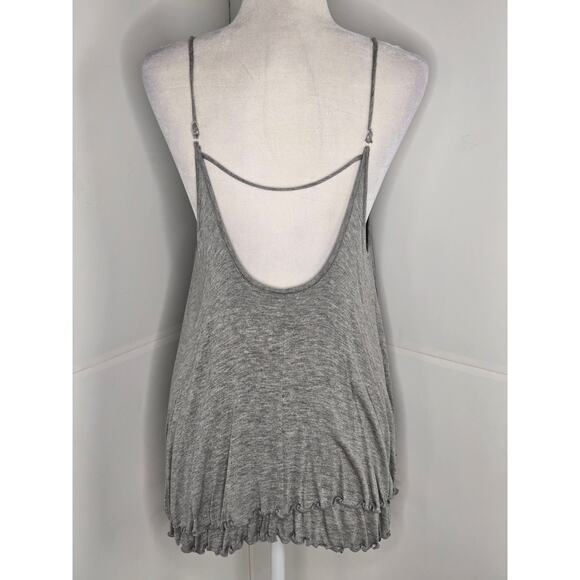 🎄 Red by BKE EUC flowy layered ruffle tank cami top Small heather grey - Picture 5 of 17